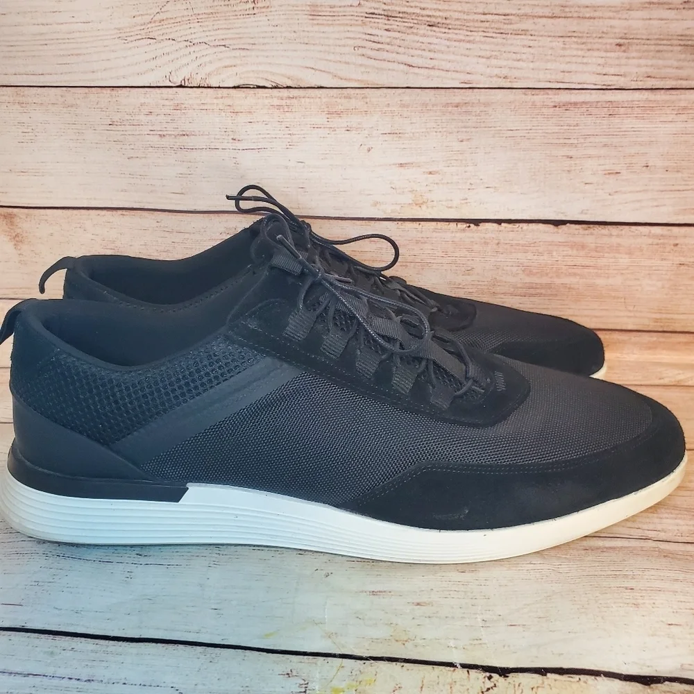Wolf & Shepherd Mens Size 15 Black Crossover Victory Trainer Suede/Mesh Sneaker